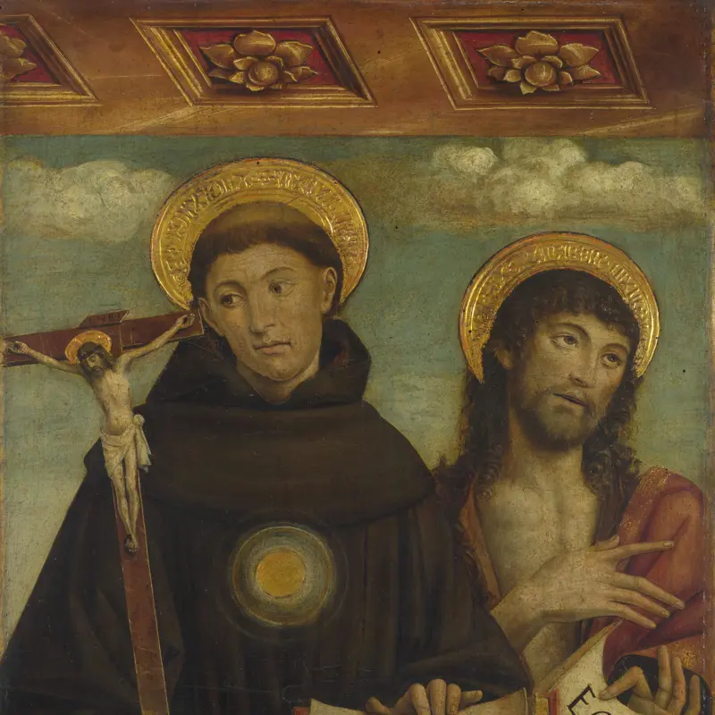 Saints Nicholas of Tolentino and John the Baptist