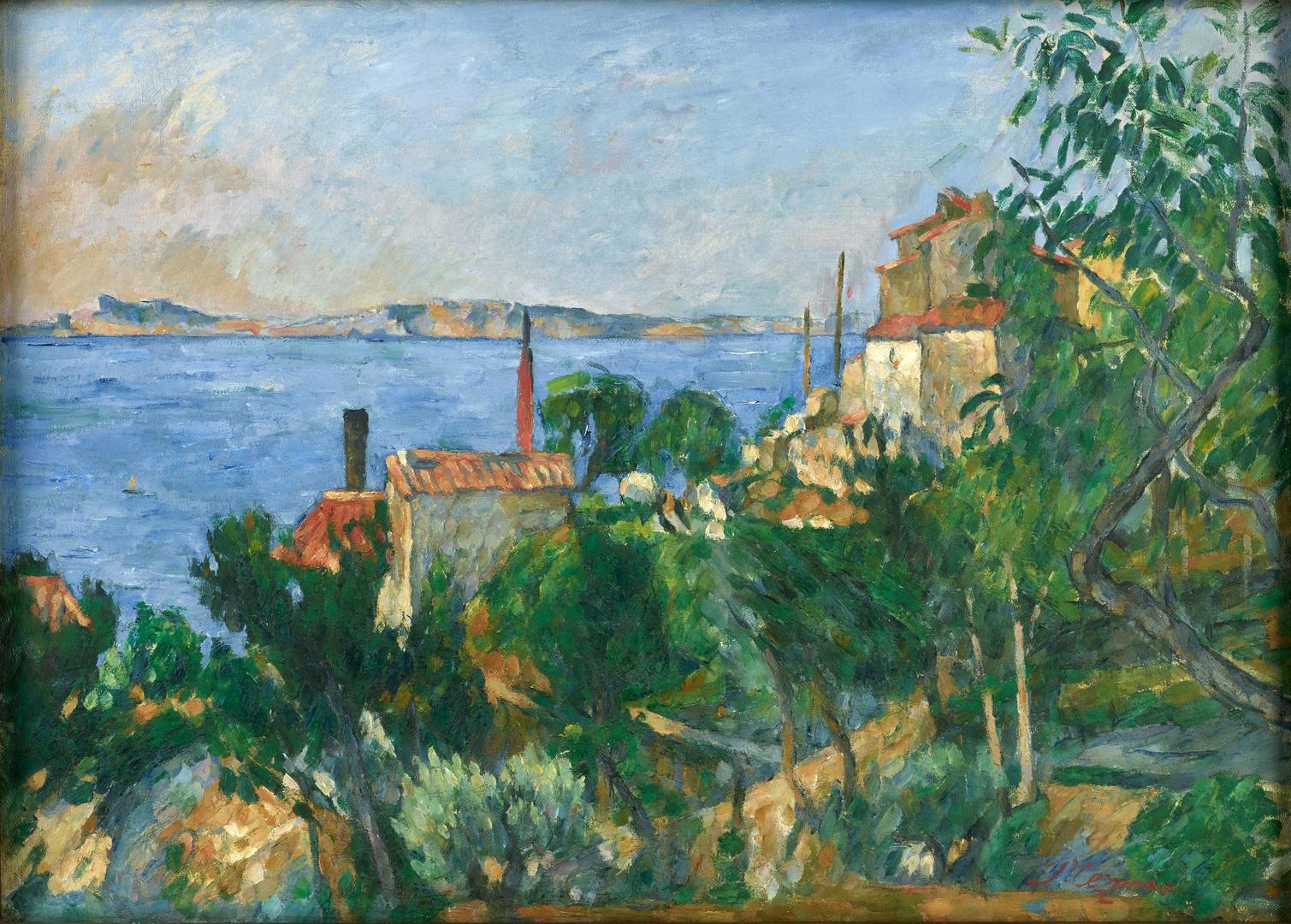 The Sea at L'Estaque by Paul Cezanne