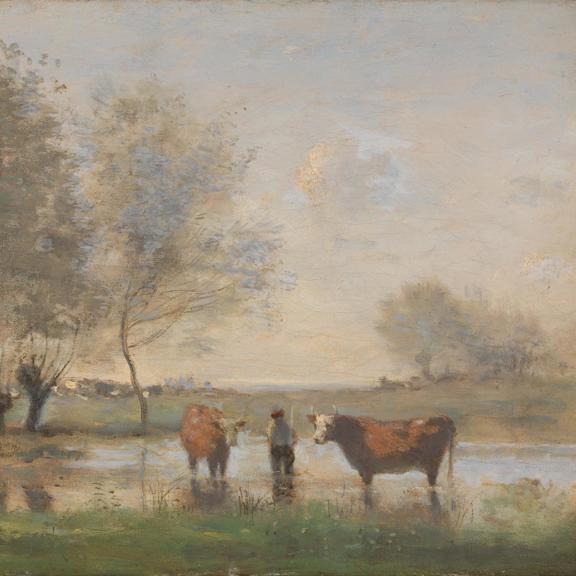 Cows in a Marshy Landscape