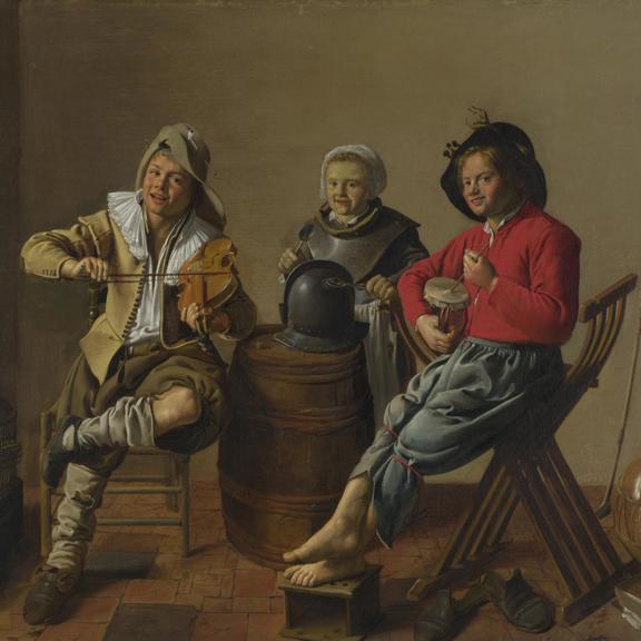 Two Boys and a Girl making Music