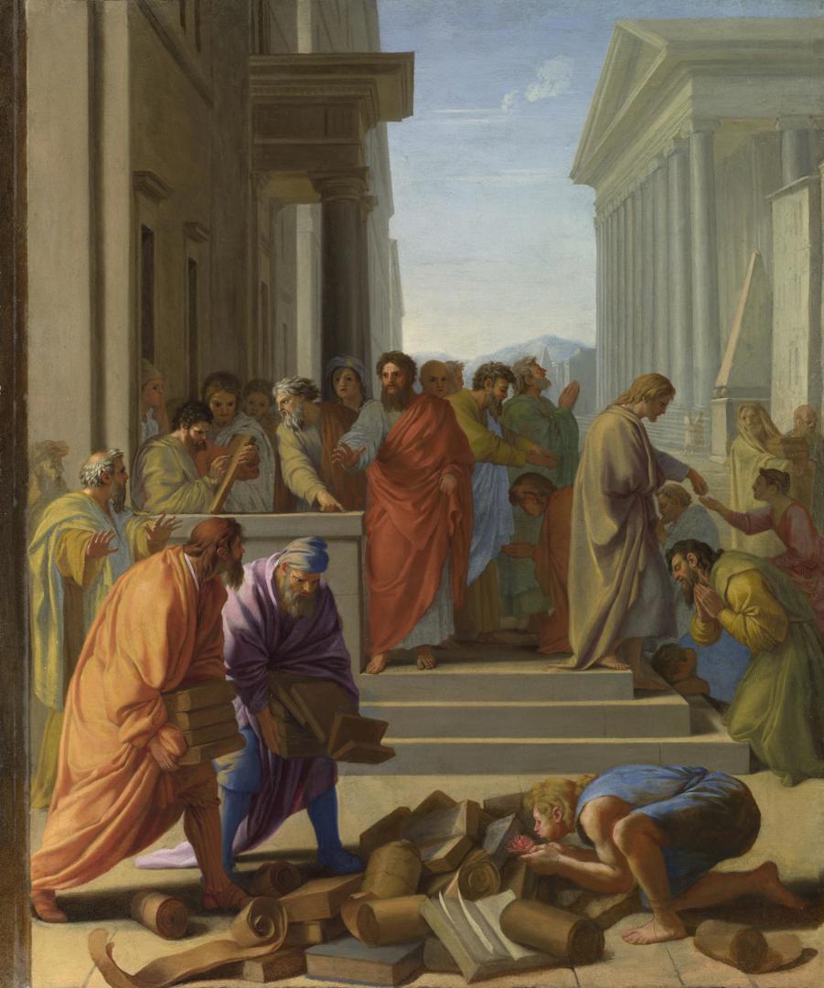 Saint Paul preaching at Ephesus by Eustache Le Sueur