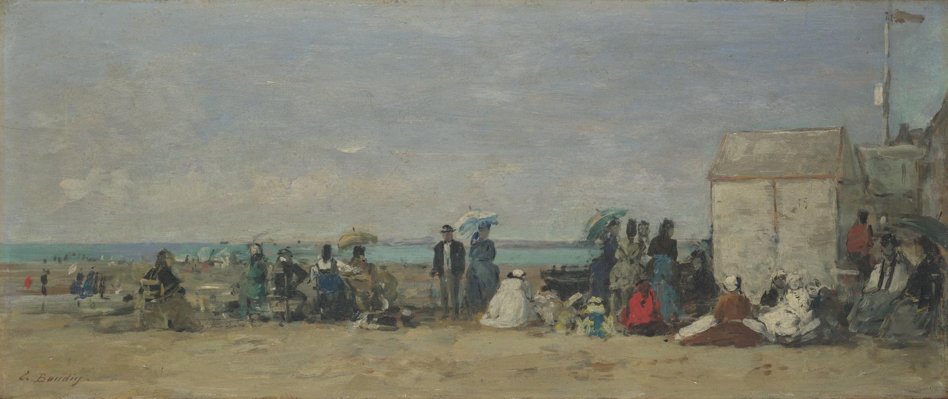 Eugène Boudin | Beach Scene, Trouville | NG6310 | National Gallery, London