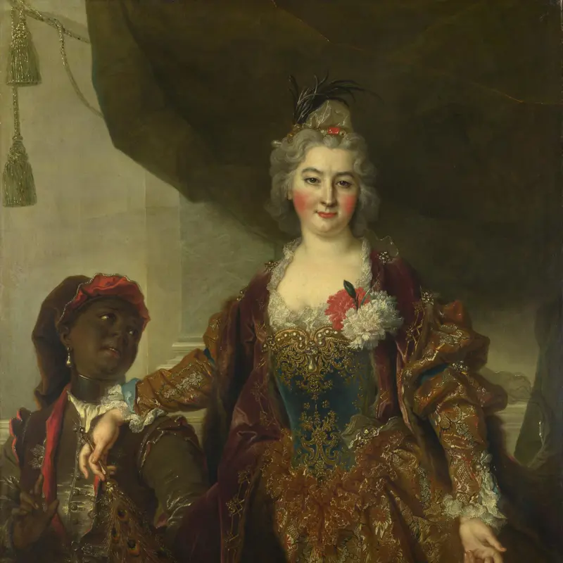 Mme de Souscarrière (?) and her Page