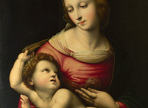 Detail from After Raphael, The Madonna and Child, probably before 1600