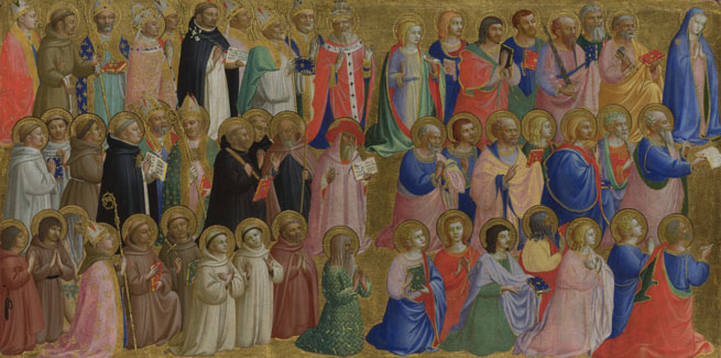 Fra Angelico: 'The Virgin Mary with the Apostles and Other Saints'