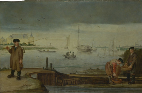 Arent Arentsz.: 'Fishermen near Muiden Castle'