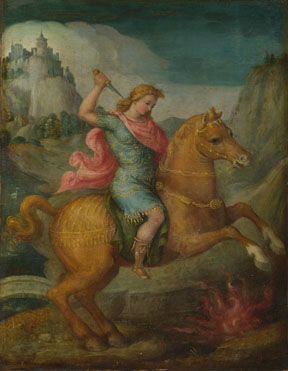 Attributed to Bacchiacca: 'Marcus Curtius'