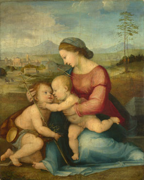 Attributed to Fra Bartolommeo: 'The Madonna and Child with Saint John'
