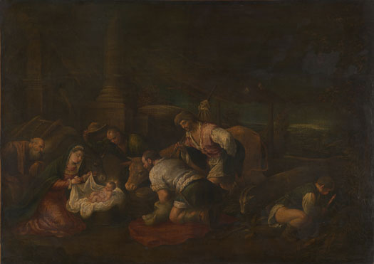 Follower of Jacopo Bassano: 'The Adoration of the Shepherds'