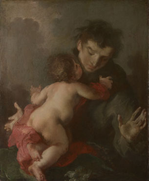 Giuseppe Bazzani: 'Saint Anthony of Padua with the Infant Christ'