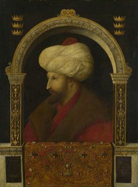 Attributed to Gentile Bellini: 'The Sultan Mehmet II'