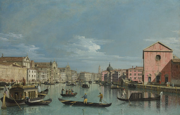 Bernardo Bellotto: 'Venice: The Grand Canal facing Santa Croce'