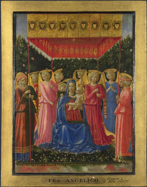 Attributed to Benozzo Gozzoli: 'The Virgin and Child with Angels'