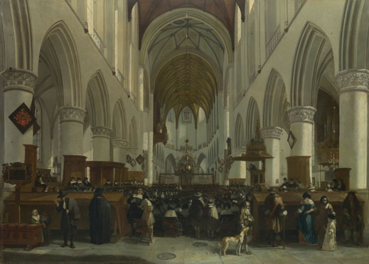 Gerrit Berckheyde: 'The Interior of the Grote Kerk, Haarlem'