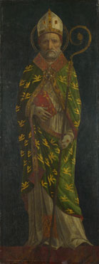 Style of Ambrogio Bergognone: 'Saint Ambrose (?)'