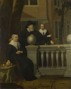 Jan van Bijlert: 'Portrait of an Elderly Man and Two Women'