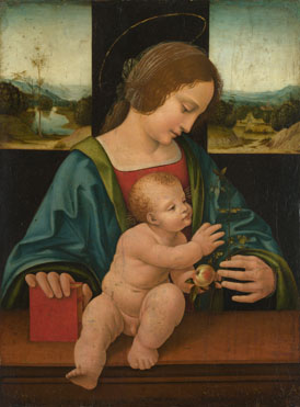Follower of Giovanni Antonio Boltraffio: 'The Virgin and Child'