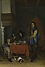An Officer dictating a Letter