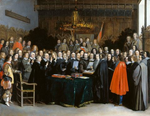 Gerard ter Borch: 'The Ratification of the Treaty of Münster'