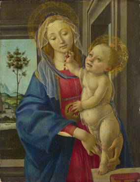 Workshop of Sandro Botticelli: 'The Virgin and Child with a Pomegranate'