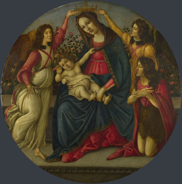 Workshop of Sandro Botticelli: 'The Virgin and Child with Saint John and Two Angels'