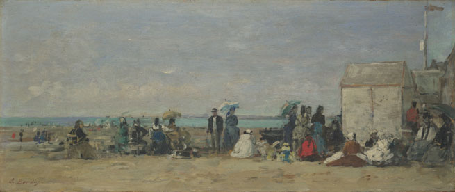 Eugène Boudin: 'Beach Scene, Trouville'