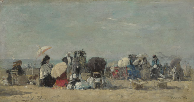 Eugène Boudin: 'Beach Scene, Trouville'