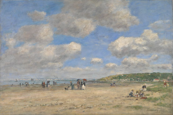 Eugène Boudin: 'The Beach at Tourgéville-les-Sablons'