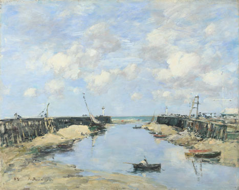 Eugène Boudin: 'The Entrance to Trouville Harbour'