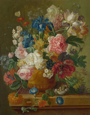 Paulus Theodorus van Brussel: 'Flowers in a Vase'