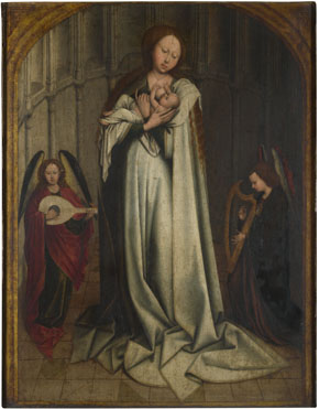 After Robert Campin: 'The Virgin and Child in an Apse with Two Angels'