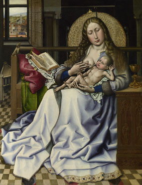 Follower of Robert Campin: 'The Virgin and Child before a Firescreen'