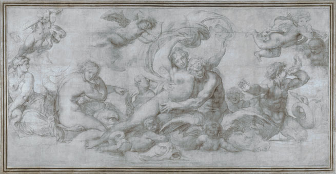 Agostino Carracci: 'A Woman borne off by a Sea God (?)'