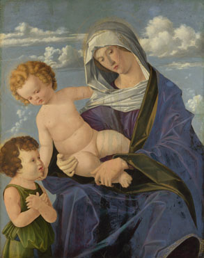 Attributed to Vincenzo Catena: 'The Madonna and Child with the Infant Saint John'