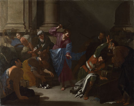 Bernardo Cavallino: 'Christ driving the Traders from the Temple'