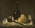 Still Life with Bottle, Glass and Loaf