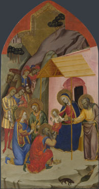 Attributed to Jacopo di Cione and workshop: 'The Adoration of the Kings'