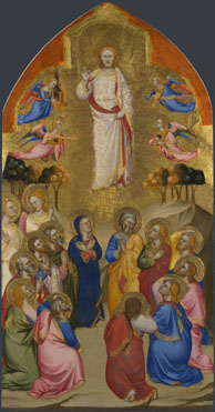 Attributed to Jacopo di Cione and workshop: 'The Ascension'