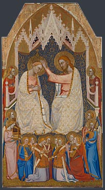 Attributed to Jacopo di Cione and workshop: 'The Coronation of the Virgin: Central Main Tier Panel'