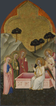Attributed to Jacopo di Cione and workshop: 'The Maries at the Sepulchre'