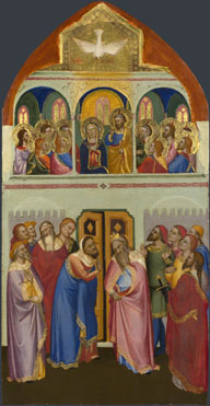 Attributed to Jacopo di Cione and workshop: 'Pentecost'
