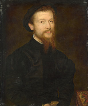 Attributed to Corneille de Lyon: 'Portrait of a Man'