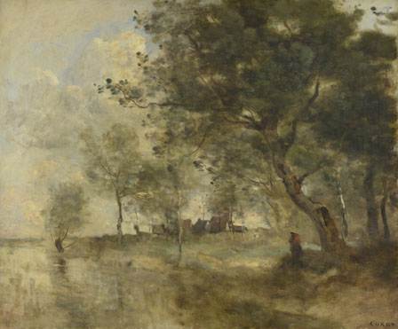 Jean-Baptiste-Camille Corot: 'A Flood'