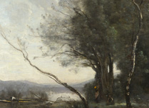Detail from Corot, 'The Leaning Tree Trunk', about 1855-60