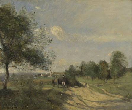 Jean-Baptiste-Camille Corot: 'The Wagon ('Souvenir of Saintry')'