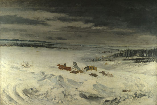 Gustave Courbet: 'The Diligence in the Snow'
