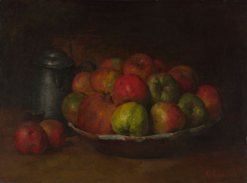 Gustave Courbet: 'Still Life with Apples and a Pomegranate'