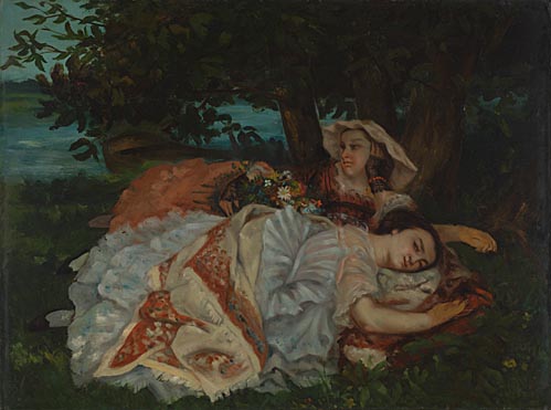 Gustave Courbet: 'Young Ladies on the Bank of the Seine'
