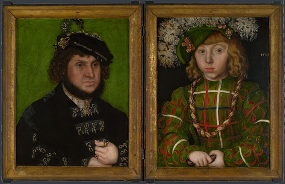 Lucas Cranach the Elder: 'Diptych: Two Electors of Saxony'