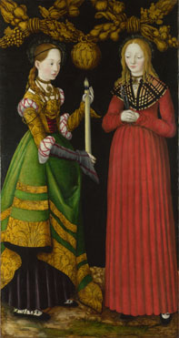 Lucas Cranach the Elder: 'Saints Genevieve and Apollonia'
